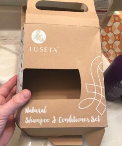 Luseta Purple Shampoo and Conditioner Set for Blonde, Gray - Color Treated Hair - Sulfate Free Paraben Free - Infused with Cocos Nucifera Oil for Curly and Damaged Hair - 2x16.9oz 16.9 Fl Oz (Pack of 2) 41 71SdL3i83mL