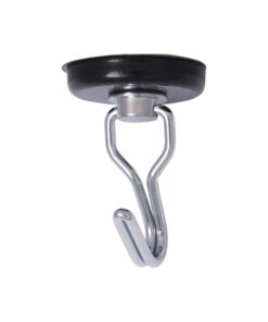 Alternative view of Master Magnetics 7580 Magnetic Hook Organizer Rotating Swing Hook 65 Pound Pull Force 1.47Diameter 0.54Thick Black