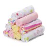 Spasilk Washcloth Wipes Set for Newborn Boys and Girls, Soft Terry Washcloth Set, Pack of 10, Pink Lines 10 Count (Pack of 1) 10 71Sdm4B3ZLL
