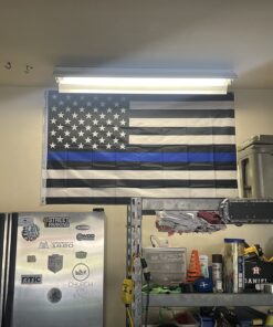 Anley Fly Breeze 3x5 Foot Thin Blue Line USA Flag - Vivid Color and Fade Proof - Canvas Header and Double Stitched - Honoring Law Enforcement Officers Flags Polyester with Brass Grommets 3 X 5 Ft - Polyester 35 71SeAWKj93L