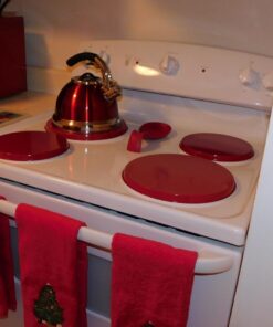 Reston Lloyd Electric Stove Burner Covers, Set of 4, Red 34 71SfAM 0mWL