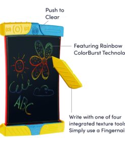 Boogie Board Scribble n’ Play Reusable Kids’ Drawing Board Includes LCD Doodle Board with Color Burst, Easy Erase Button, 4 Texture Drawing Styluses for Kids Ages 4+ 20 71SfxmeV9vL