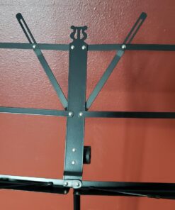 Music Stand, Kasonic 2 in 1 Dual-Use Folding Sheet Music Stand & Desktop Book Stand, Portable and Lightweight with Music Sheet Clip Holder & Carrying Bag Suitable for Instrumental Performance (Black) Black 73 71Sg132tjLL