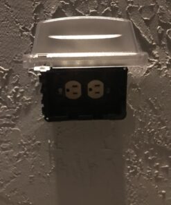 TayMac MM510C Single-Gang Horizontal/Vertical Weatherproof Receptacle Cover, 3.75 Inches Deep, Clear 30 71SgFuuuiRL