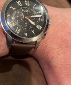 Fossil Grant Men's Watch with Chronograph Display and Genuine Leather or Stainless Steel Band Brown 33 71SgezVF9XL