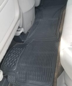 OxGord Universal Fit 3-Piece Full Set Ridged Heavy Duty Rubber Floor Mat - (Black) 3 PC Ridged Black 29 71SiZfMtbOL