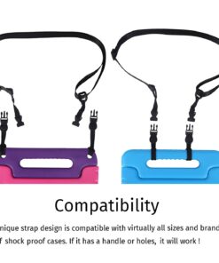 HDE Shoulder Strap for Shockproof iPad Case - Adjustable Carry Strap Compatible with All Shock Proof Apple iPad Cases for Kids - Detachable Universal Design Transforms into a Car Headrest Mount 12 71SjoXJaQOL