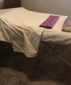 ForPro Premium Flannel 3-Piece Massage Sheet Set for Massage Tables, Includes Flat Sheet, Fitted Sheet and Fitted Face Rest Cover, Natural 25 71Sk1xy3hCL