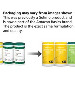 Amazon Basics Disinfecting Wipes, Lemon & Fresh Scent, Sanitizes/Cleans/Disinfects/Deodorizes, White, 340 Count (4 Packs of 85) (Previously Solimo) 85 Count (Pack of 4) 4Pack--2 Lemon, 2 Fresh 21 71Sk22Mx 7L