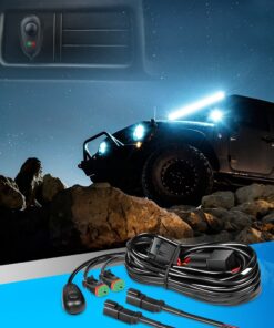 Nilight 10016W DT Wiring Harness Kit for LED Light Bars - 12V On/Off Switch, Power Relay, Blade Fuse - 2 Leads, 2 Years Warranty 31 71Sk46FMK7L
