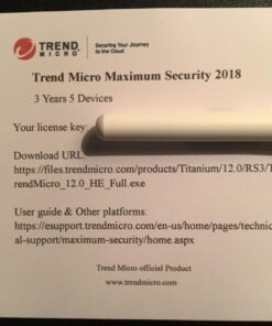 Trend Micro Maximum Security 5 Devices 3 Years for PC, Mac, Android & IOS 5 71SkCshh6L