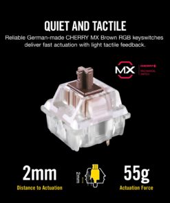 Corsair K95 RGB Platinum Mechanical Gaming Keyboard - 6x Programmable Macro Keys - USB Passthrough & Media Controls - Fastest Cherry MX Speed - RGB LED Backlit - Black Finish 35 71SkLw6FqL