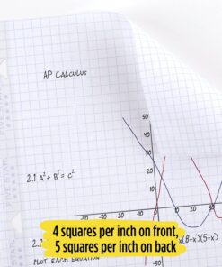 Five Star Loose Leaf Paper, 3 Pack, Notebook Paper, Graph Paper, Reinforced Filler Paper, Fights Ink Bleed, 8.5 x 11, 100 Sheets per Pack (38034) 18 71SkQ3EukAL