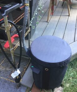 Outland Living Firebowl UV and Weather Resistant 740 Propane Gas Tank Cover with Stable Tabletop Feature, Fits Standard 20 lb Tank Cylinder, Ventilated with Storage Pocket Cover + Tabletop Black 26 71SkSSDvGqL