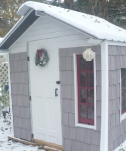 EZBUILDER 70187 Peak Style Shed Instant Framing Kit, 7'x8', Brown 44 71Skii0mBjL