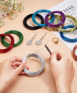 PH PandaHall 650 Feet Colored Aluminum Wire 20 Gauge Jewelry Wire 10 Colors Craft Wire Thin Hobby Wire Bendable Metal Craft Wire Jewelry Beading Wire for Sculpture Floral Arrangement Project 20 Gauge (0.8mm) 10 Colors- 65 Feet 2 35 71SldY2 9YL