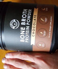 16oz Chocolate Bone Broth Protein Powder From Grass Fed Beef - Non-GMO Ingredients, Gut-Friendly, Low Carb Dairy Free Protein Powder - Natural Collagen Source For Joint Support - Keto Friendly 1 Pound (Pack of 1) 30 71SloUWQ85L