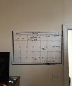 WallPops WPE0447 Large Monthly Dry Erase Calendar Decal, White & Off-White 30 71SlzvSkN5L