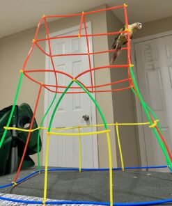 RAINBOW TOYFROG Building Straws and Connectors - STEM Blocks Construction Toys for Boys & Girls - 300 Pcs Straw Building Set - Engineering Connector Blocks for Kids 38 71SmcNUNboL