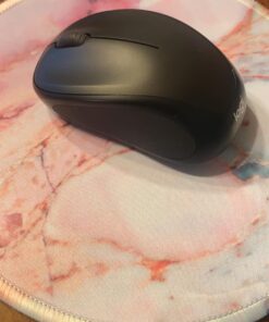 ITNRSIIET Marble Round Mouse Pad, Pink Marble Customized Premium-Textured Mouse Mat,Washable Mousepads with Lycra Cloth, Non-Slip Rubber Base Small Mousepad, 7.87×7.87×0.12 inches (Pink Marble) 28 71Snt2NOj8L