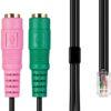 Headset Buddy PC Dual 3.5mm to RJ9/RJ10 Headset Phone Adapter - Compatible with Cisco 12 71SogFjBo7L