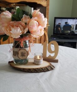 ROSENICE 20pcs 1-20 Wooden Wedding Table Number Holders 47 71SpKAwM5ML
