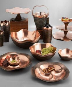 nambe Copper Canyon Bowl | 7-Inch Fruit Bowl for Kitchen Counter, Table, Mantel Décor | Decorative Scalloped Edge Vegetable Basket | Salad Serving Bowl | 21.5 Ounce 12 71SpkoycQkL