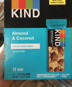 KIND Bars, Almond & Coconut, Healthy Snacks, Gluten Free, 12 Count 27 71Sqbequ9fL