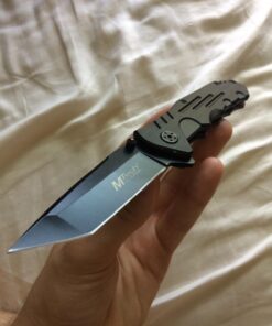 MTECH USA Tactical Folding Knife With 440 Stainless Tanto Blade,Black Black 45 71SqgNZ9KfL