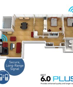 Panasonic DECT 6.0 Expandable Cordless Phone System with Answering Machine and Call Blocking - 3 Handsets - KX-TGE433B (Black) Easy Use 30 71Sr 52sXL