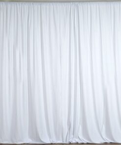 BalsaCircle 10 ft x 10 ft White Polyester Photography Backdrop Drapes Curtains Panels - Wedding Decorations Home Party Reception Supplies 26 71Sr9ecsu4L