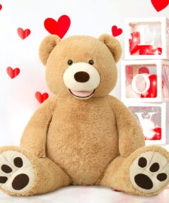 MorisMos Big Plush Giant Teddy Bear Premium Soft Stuffed Animals Light Brown,51 Inches 51 inches 24 71SrBlyJpbL