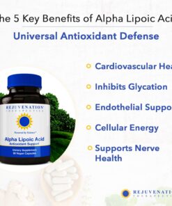 Rejuvenation Therapeutics Alpha Lipoic Acid, Antioxidant Defense (60 Vegan Capsules) 8 71SsGglCMDL