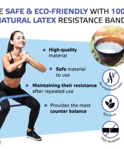 Alternative view of Exercise Bands Resistant Band Workout Excercise Bands for Booty Building with 2 Workout E-Books for Strength Training and Physical Therapy - Fitness Loops for Hips and Leg 5 set blue
