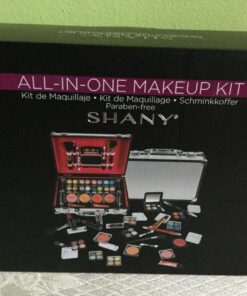SHANY Carry All Makeup Train Case with Pro Makeup Set, Makeup Brushes, Lipsticks, Eye Shadows, Blushes, Powders, and more - Reusable Makeup Storage - Premium Gift Packaging - Silver 37 71Std341 WL