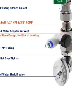 iSpring RCC7, NSF Certified, High Capacity Under Sink 5-Stage Reverse Osmosis Drinking Filtration System, 75 GPD, Brushed Nickel Faucet 36 71SvCXWjPgL