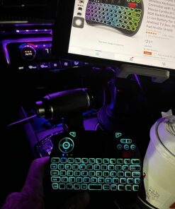 Mini Keyboard,Rii X8 Portable 2.4GHz Mini Wireless Keyboard Controller with Touchpad Mouse Combo,8 Colors RGB Backlit,Rechargeable Li-ion Battery for Google Android TV Box, PS3, PC, Pad,Nvidia Shield 39 71Svgx8KPJL