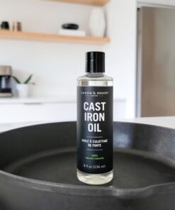 CARON & DOUCET - Cast Iron Seasoning & Cleaning Oil | 100% Plant-Based & Food Grade! | Best for Seasoning, Restoring, Curing and Care (8oz) 8 Fl Oz (Pack of 1) 17 71SxzvPz L