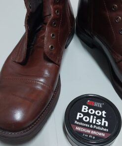 Jobsite Premium Leather Boot & Shoe Polish Cream - Restores, Conditions & Polishes - 3 oz Medium Brown 42 71Sy2ZmohuL