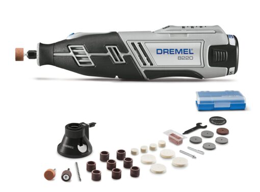 Dremel 8220-1/28 12-Volt Max Cordless Rotary Tool Kit- Engraver, Sander, and Polisher- Perfect for Cutting, Wood Carving, Engraving, Polishing, and Detail Sanding- 1 Attachment & 28 Accessories 29 Piece Kit