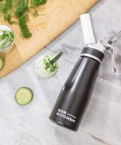 Professional Aluminum Whipped Cream Dispenser - Leak-Free Whip Cream Maker Canister with 3 Decorating Nozzles & Cleaning Brush - 1-Pint / 500 mL Cream Whipper - N2O Chargers (Not Included) 2 23 71SzOUEuQ0L 1