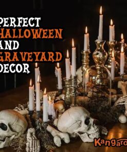 Kangaroo Halloween Bag of Skeleton Bones and Skull- Halloween Graveyard Props- Haunted House Lawn Yard Decorations- Scary Halloween Decorations 30 Pieces Bag of Plastic Bones 28 71SzSZoAU2L