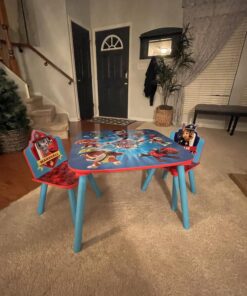 Delta Children Kids Table and Chair Set With Storage (2 Chairs Included) - Ideal for Arts & Crafts, Snack Time, Homeschooling, Homework & More, Nick Jr. PAW Patrol 36 71T obr9oCL 1