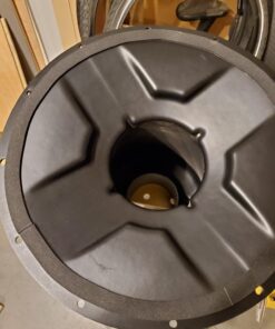 Eagle 20 Gallon Salvage Barrel Drum with Metal Ring Lever-Lock Lid, 21" Height, 21" Diameter, Blow-Molded HDPE, Yellow, 1654 47 71T qbnTYtL