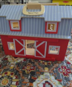 Melissa & Doug Fold and Go Wooden Barn With 7 Animal Play Figures - Farm Animals Portable Toys For Kids And Toddlers Ages 3+ Set 56 71T49irpl0L