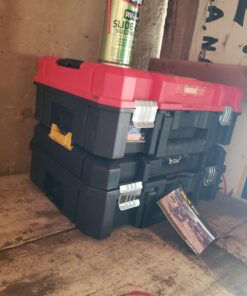 DEWALT TSTAK II Tool Box, 13 Inch, Flat Top, Holds Up To 66 lbs, Flexible Platforms for Stacking (DWST17807) 1 Count (Pack of 1) Flat Top Toolbox 36 71T4uPjWKpL