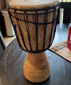 Classic Heartwood Djembe Drum - 9"x 18", Hand-carved, Solid-wood, Goat-skin, from Ghana 34 71T6UpDOV8L