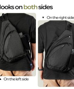 OutdoorMaster Sling Bag, Hiking Daypack, Crossbody Shoulder Chest Urban Outdoor Travel Backpack for Women & Men L07-black 32 71T6pL0DtnL
