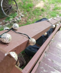 Globe String Lights, CMYK 20 Ft 40 Balls Waterproof LED Fairy Lights, Outdoor Starry Lights Solar Powered String Lights, Decorative Lighting for Home, Garden, Party, Festival, Warm White 30 71T7UhAgAL