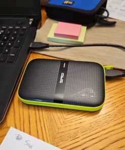 SP Silicon Power 2TB Rugged Portable External Hard Drive Armor A60 Shockproof USB 3.1 Gen1 for PC Mac Xbox and PS4 Black Black-Green 52 71T7eNkwijL